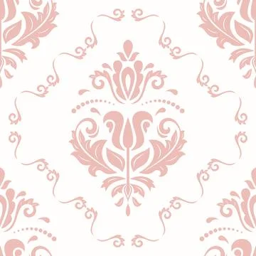 Classic Seamless Vector Fine Pattern With Arabesques Illustrazione stock