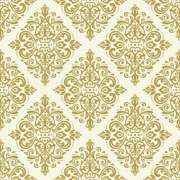 Classic Seamless Vector Fine Pattern With Arabesques イラスト素材