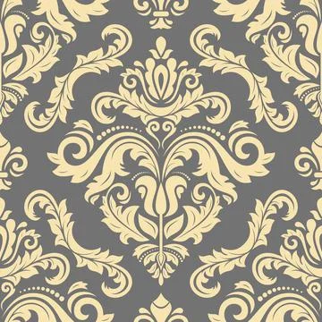 Classic Seamless Vector Fine Pattern With Arabesques Illustrazione stock