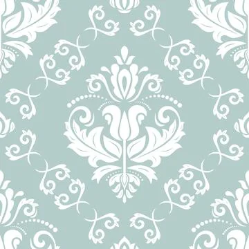 Classic Seamless Vector Fine Pattern With Arabesques Stock Illustration
