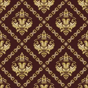 Classic Seamless Vector Fine Pattern With Arabesques Illustrazione stock