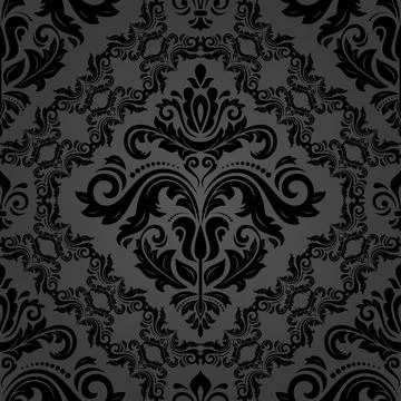 Classic Seamless Vector Fine Pattern With Arabesques Stockillustratie