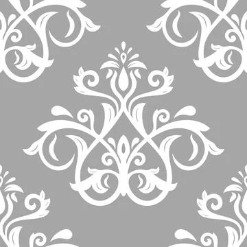 Classic Seamless Vector Fine Pattern With Arabesques Stockillustratie