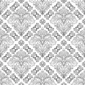 Classic Seamless Vector Fine Pattern With Arabesques Illustrazione stock