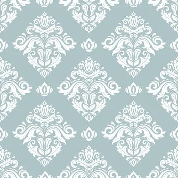 Classic Seamless Vector Fine Pattern With Arabesques Stock Illustration