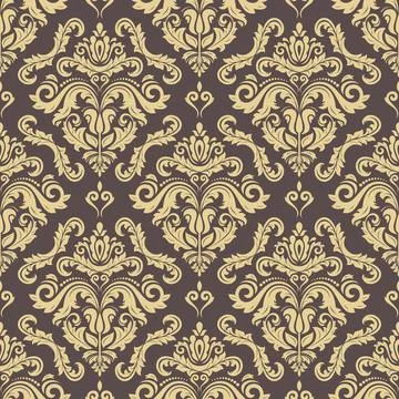 Classic Seamless Vector Fine Pattern With Arabesques Stockillustratie