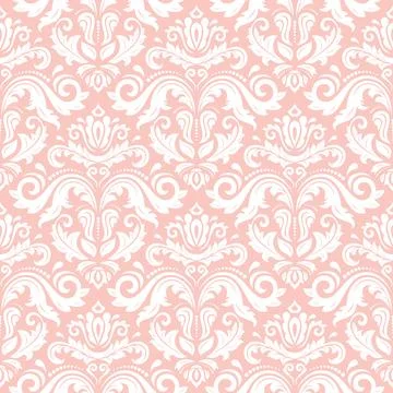 Classic Seamless Vector Fine Pattern With Arabesques Illustrazione stock