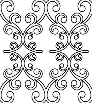 Classic Seamless Vector Fine Pattern With Arabesques Stock Illustration