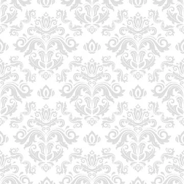 Classic Seamless Vector Fine Pattern With Arabesques イラスト素材