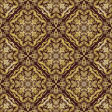 Classic Seamless Vector Fine Pattern With Arabesques Stock Illustration