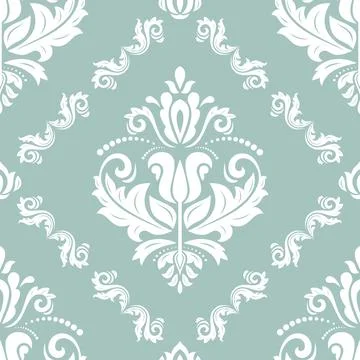Classic Seamless Vector Fine Pattern With Arabesques Stock Illustration