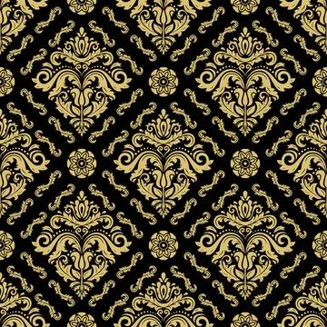 Classic Seamless Vector Fine Pattern With Arabesques イラスト素材