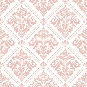 Classic Seamless Vector Fine Pattern With Arabesques Illustrazione stock