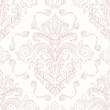 Classic Seamless Vector Fine Pattern With Arabesques Stockillustratie