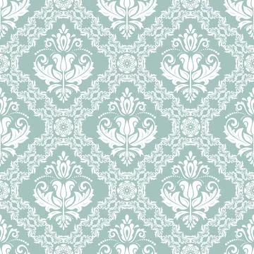 Classic Seamless Vector Fine Pattern With Arabesques イラスト素材