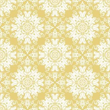 Classic Seamless Vector Fine Pattern With Arabesques Stockillustratie