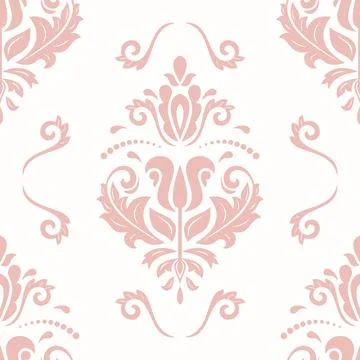 Classic Seamless Vector Fine Pattern With Arabesques 스톡 일러스트