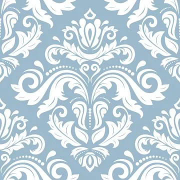 Classic Seamless Vector Fine Pattern With Arabesques Illustrazione stock