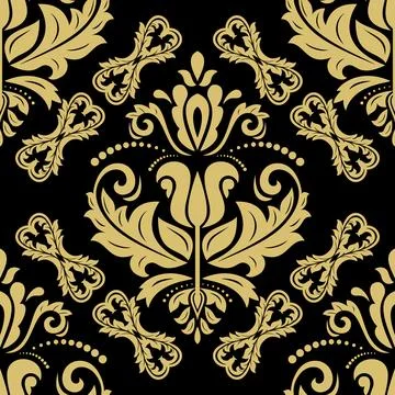 Classic Seamless Vector Fine Pattern With Arabesques Illustrazione stock