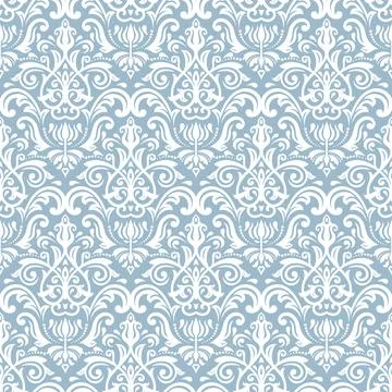 Classic Seamless Vector Fine Pattern With Arabesques Illustrazione stock