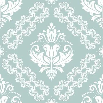 Classic Seamless Vector Fine Pattern With Arabesques Stock Illustration