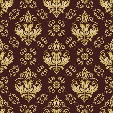 Classic Seamless Vector Fine Pattern With Arabesques イラスト素材