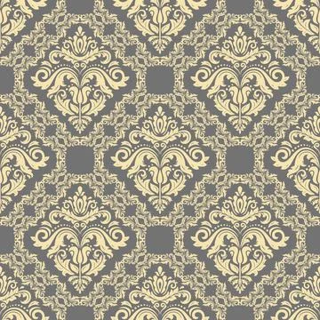 Classic Seamless Vector Fine Pattern With Arabesques Stock Illustration