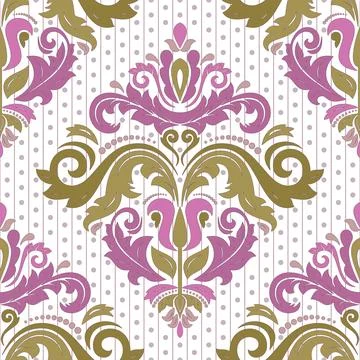 Classic Seamless Vector Fine Pattern With Arabesques イラスト素材