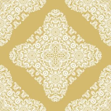 Classic Seamless Vector Fine Pattern With Arabesques Stockillustratie