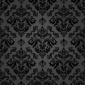 Classic Seamless Vector Fine Pattern With Arabesques イラスト素材