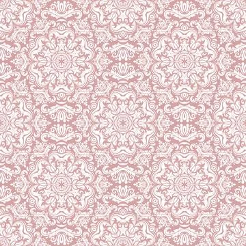Classic Seamless Vector Fine Pattern With Arabesques Illustrazione stock
