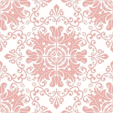 Classic Seamless Vector Fine Pattern With Arabesques Stock Illustration