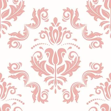 Classic Seamless Vector Fine Pattern With Arabesques Stock Illustration