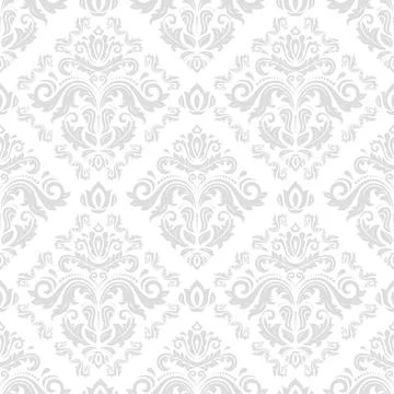 Classic Seamless Vector Fine Pattern With Arabesques Illustrazione stock
