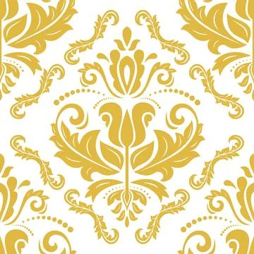Classic Seamless Vector Fine Pattern With Arabesques Illustrazione stock