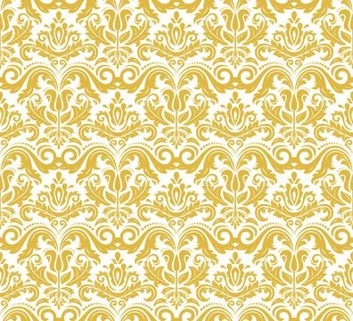 Classic Seamless Vector Fine Pattern With Arabesques Stock Illustration