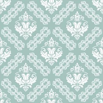 Classic Seamless Vector Fine Pattern With Arabesques Stock Illustration