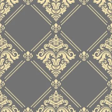 Classic Seamless Vector Fine Pattern With Arabesques Illustrazione stock