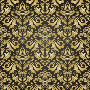 Classic Seamless Vector Fine Pattern With Arabesques Stock Illustration