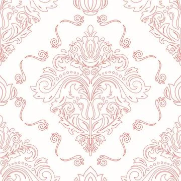 Classic Seamless Vector Fine Pattern With Arabesques Illustrazione stock