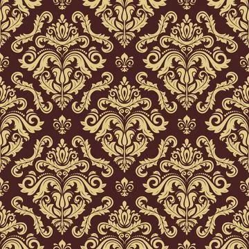 Classic Seamless Vector Fine Pattern With Arabesques Stock Illustration