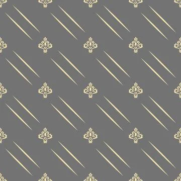 Classic Seamless Vector Fine Pattern With Arabesques Illustrazione stock