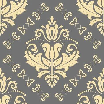 Classic Seamless Vector Fine Pattern With Arabesques Stock Illustration