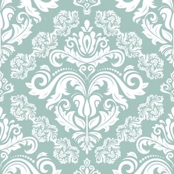 Classic Seamless Vector Fine Pattern With Arabesques Stockillustratie