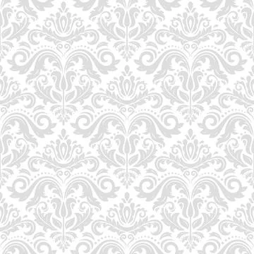 Classic Seamless Vector Fine Pattern With Arabesques Stock Illustration