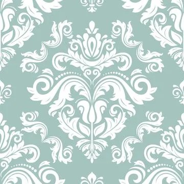 Classic Seamless Vector Fine Pattern With Arabesques Illustrazione stock