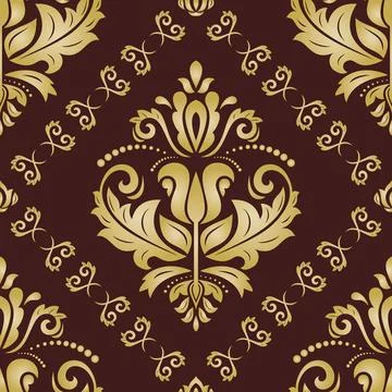 Classic Seamless Vector Fine Pattern With Arabesques イラスト素材