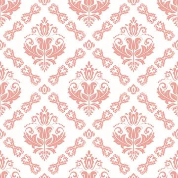 Classic Seamless Vector Fine Pattern With Arabesques イラスト素材