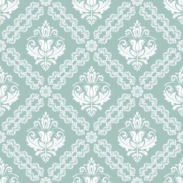Classic Seamless Vector Fine Pattern With Arabesques Illustrazione stock