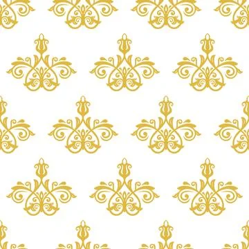 Classic Seamless Vector Fine Pattern With Arabesques Stock Illustration